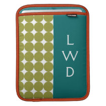 Colorblock Dots Monogram Rickshaw iPad Sleeves