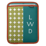 Colorblock Dots Monogram Rickshaw iPad Sleeves