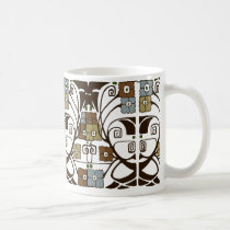 Colorblock Flowers mugs by litabug Colorblock Flowers mugs