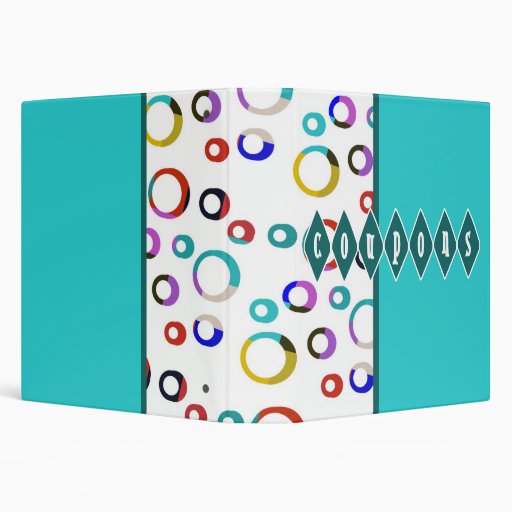 Colorblock Retro Hoops Coupon Organizer Binder