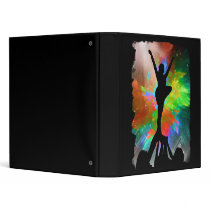 Colorburst Background with Cheerleraders Vinyl Binders