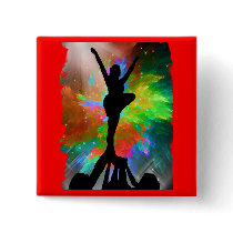 Colorburst Background with Cheerleraders Button