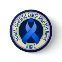 Colorectal Cancer Awareness Month Button buttons