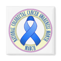 Colorectal Cancer Awareness Month Magnet by jamieco Colorectal Cancer Awareness Month Magnet