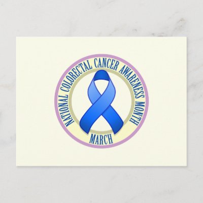 Colorectal Cancer Awareness Month Postcard by jamieco