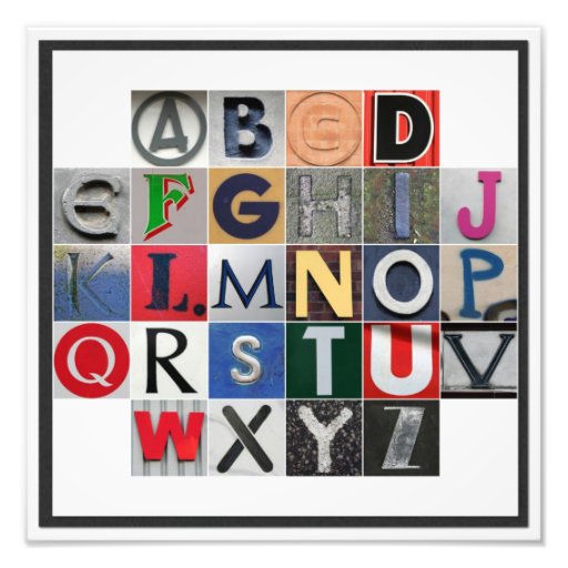 Colored Alphabet Photo Print