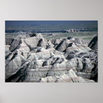 Colored bands decorate Badlands landscape, South D Poster