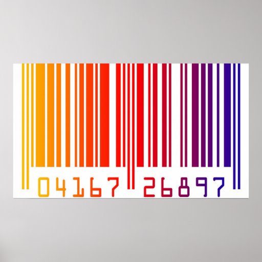 Colored Barcode Poster Zazzle 