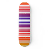 Colored Barcode Skateboard Deck