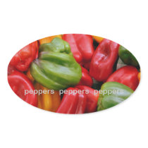 COLORED BELLS OVAL STICKER