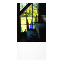 Colored Bottles on Steps Photo Card Template