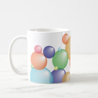 Colored Bubbles White mug