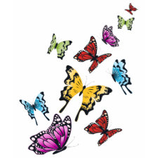 Colored Butterflies Spring shirt