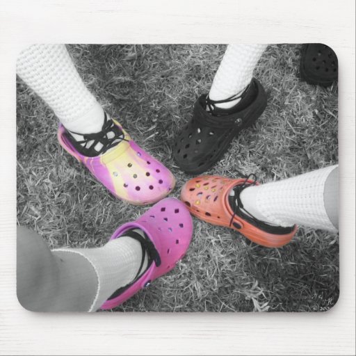 Colored Crocs & Soft Shoes Mousepad