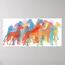 Colored Danes Print
