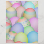 Colored Easter Eggs Background Custom Flyer