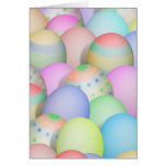 Colored Easter Eggs Background Greeting Card