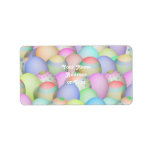 Colored Easter Eggs Background Personalized Address Label