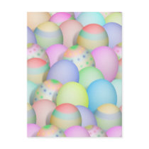 Colored Easter Eggs Background Postcards