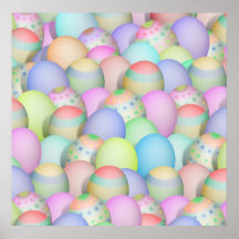 Colored Easter Eggs Background Posters