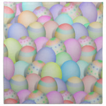 Colored Easter Eggs Background Printed Napkins