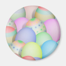 Colored Easter Eggs Background Refrigerator Magnet
