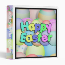 Colored Easter Eggs - Happy Easter Binder