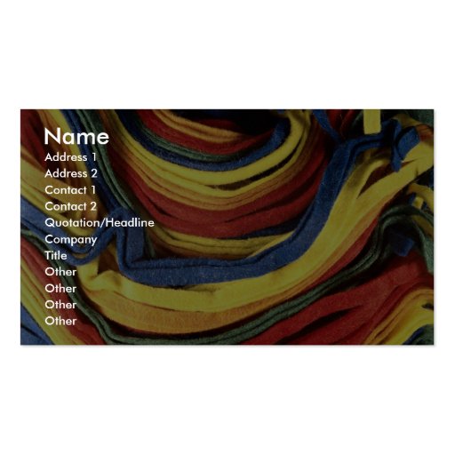 Colored felt business card template