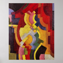 Colored forms (III) by August Macke Posters