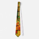 Colored Glass  Tiles Heart Mosaic Neck Tie