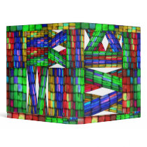 Colored Glass Tiles Rows and Rays Mosaic binders