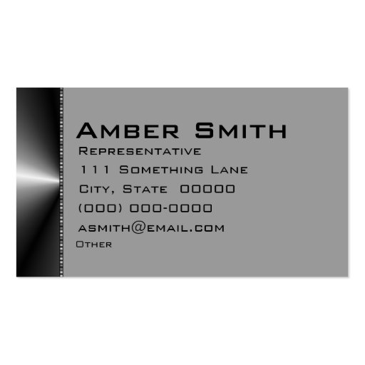 Colored Gradient (Black And White) Business Cards (back side)