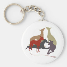 colored greyhounds keychains