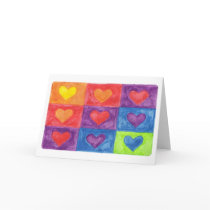 colored hearts in squares cards by tenleyw colored hearts in squares cards