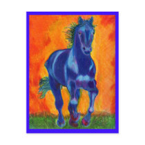 Colored Horse Postcards by RookyStudios Colored Horse Postcards
