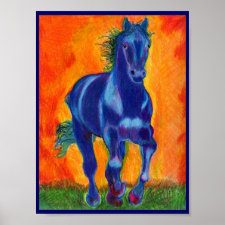 Colored Horse Print print