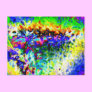 Colored ice postcard