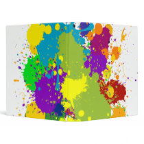 Colored Inky Splats Binders