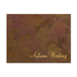 Colored Maple Leaves Autumn Wedding Announcement