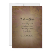 Colored Maple Leaves Save the Date invitations