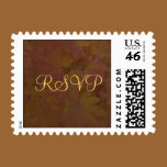 Colored Maple Leaves Wedding RSVP Postage Stamp stamps