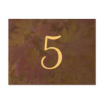 Colored Maple Leaves Wedding Table Number postcards