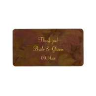 Colored Maple Leaves Wedding Thank You Label