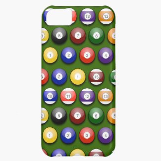 Colored Numbered Pool Balls On An iPhone 5C Cover For iPhone  5C