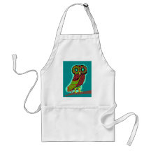 Colored owl aprons