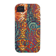 Colored Paisley pattern iPhone 4 Case