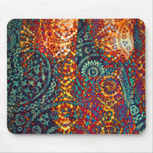 Colored Paisley pattern Mousepads