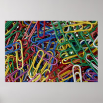 Colored paper clips posters