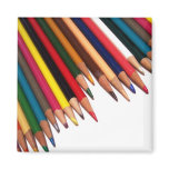 Colored Pencil Corner Refrigerator Magnet