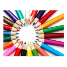 Colored Pencil Postcard